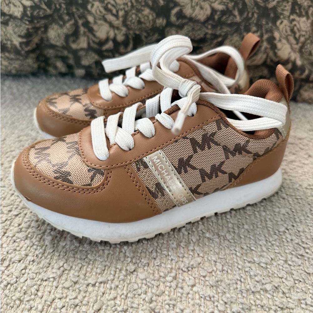 Michael Kors Kids Tan and White Sneakers